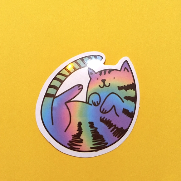 Bundle of 6 Cat Stickers - Picture 8 of 8